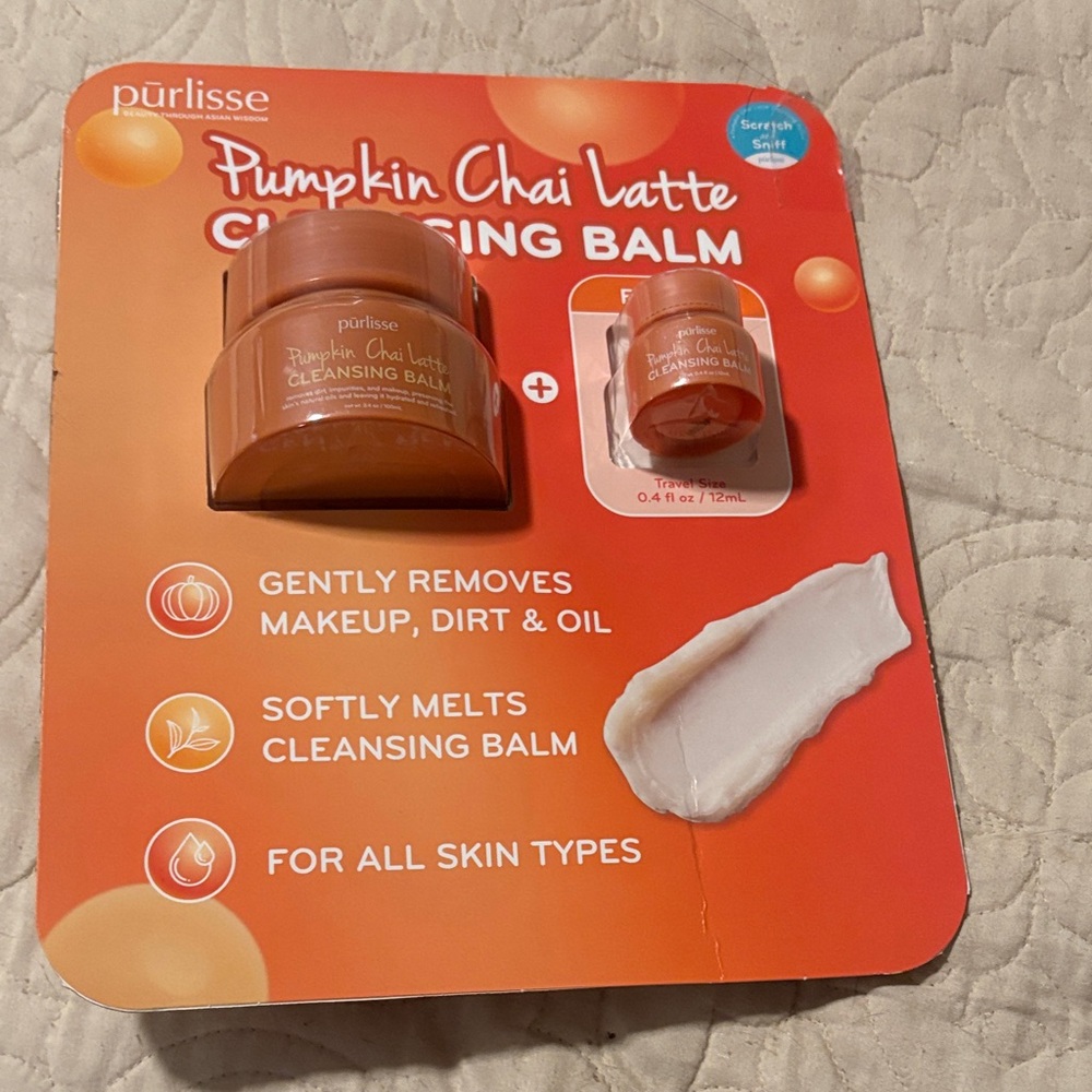 Purlisse Pumpkin Chai Latte Cleansing Balm Set - Orange